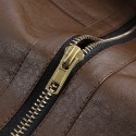 Mens Vintage Fleece Multi Pockets Zippers Warm Thickened Casual Coats