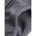 Mens New Zipper Cardigan Casual Loose Particle Velvet Short Hooded Coat