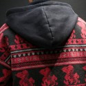 Mens Fashion Cotton Printing Loose Comfy Thick Casual Jacket 