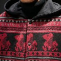 Mens Fashion Cotton Printing Loose Comfy Thick Casual Jacket 