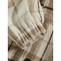 Mens Plaid Button Up Lapel Vintage Jacket With Pocket