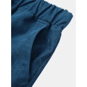 Mskufo Designed Mens Corduroy Solid Color Drawstring Big Pocket Casual Pants