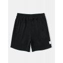 Mens Contrast Ribbon Applique Casual Drawstring Waist Shorts
