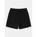 Mens Side Ethnic Ribbon Loose Drawstring Waist Shorts