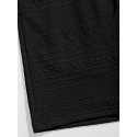 Mens Texture Knit Drawstring Waist Casual Shorts With Pocket