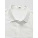 Mens Geometric Pattern Ribbon Button Up Cotton Short Sleeve Shirts