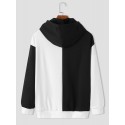 Mens Sakuras Letters Printed Pocket Long Sleeve Hoodies