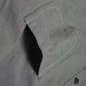 Mens Linen Chest Pocket Causal Loose Long Sleeve Henley Shirt