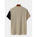 Mens Asymmetric Tribal Printed Short Sleeve O Neck T-Shirts