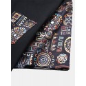 Mens Japanese Cat Geometric Print Crew Neck Short Sleeve T-Shirts