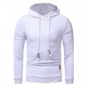 Men's Autumn Winter Polyester Fitness Long Sleeve Hooded Pure Color Casual Sweatshirt