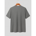 Mens Rib Knitted Crew Neck T-Shirt