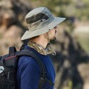 Unisex Polyester Casual Outdoor Mountaineering Breathable Brim Extended Foldable Quick Dry Sunshade Bucket Hats