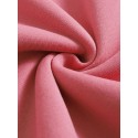 Women Solid Color Round Neck Puff Sleeve Narrow Cuff Long Sleeve Pullover Sweatshirt