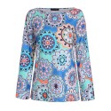 Women Gradient Color Sweatshirt O Neck Long Sleeve Casual Blouse