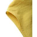 Women Cotton High Elastic Waist Side Pocket Zipper Solid Casual Skirts