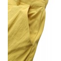 Women Cotton High Elastic Waist Side Pocket Zipper Solid Casual Skirts