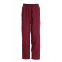 Women Casual Solid Color Elastic Waist Side Pockets Trouser Pants