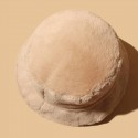 Women Thick Warm Winter Bucket Hat Solid Color Girls Flat Top Velvet Fedoras Ladies Plush Bob