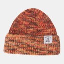 Women Coarse Knitted Mixed Color Letter Label All-match Warmth Beanie Hat