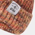 Women Coarse Knitted Mixed Color Letter Label All-match Warmth Beanie Hat