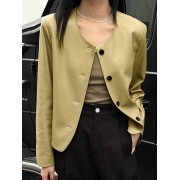 Solid Button Front L...